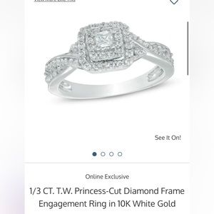 Engagement ring and wedding band set.